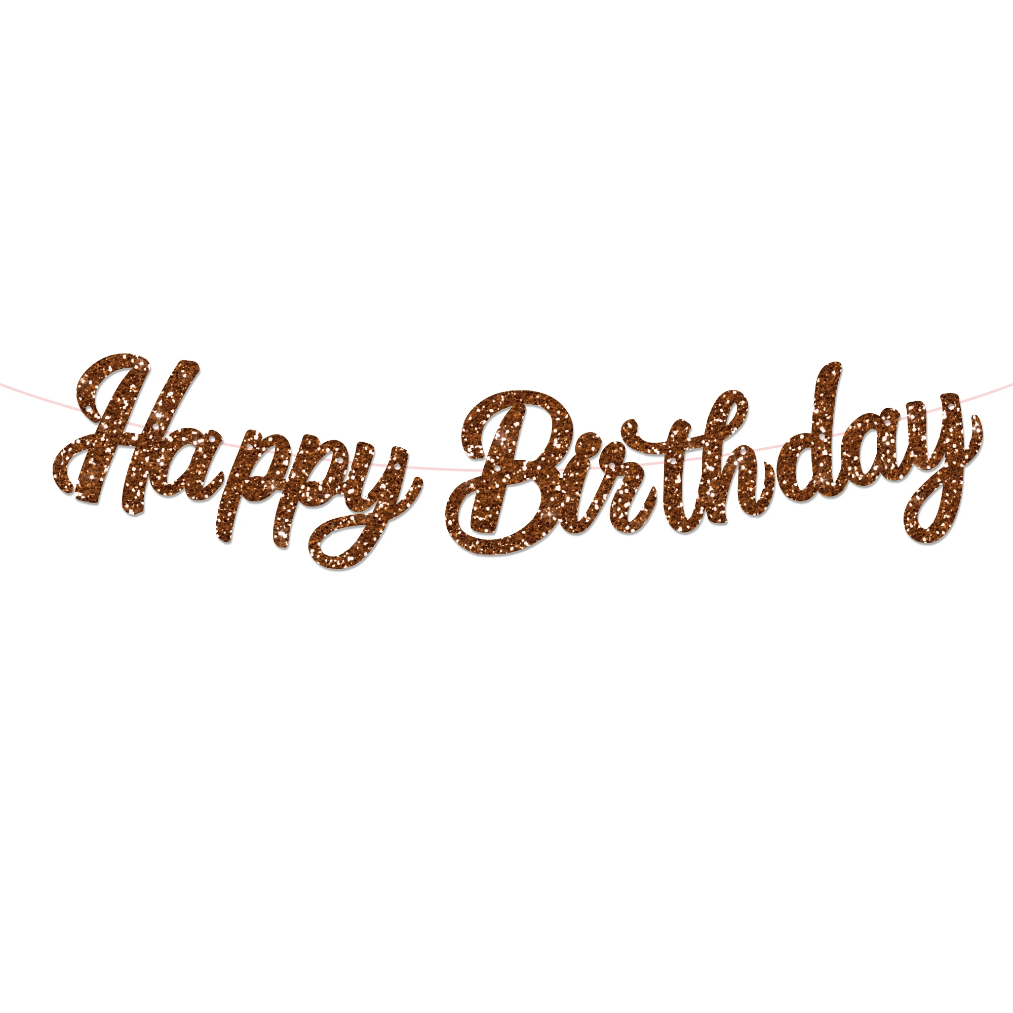 Glitzerndes hängendes Girlande-Banner mit Happy Birthday-Motiv, Wand-Wimpelkette, Flaggen-Hintergrund, Geburtstagsschild, Party-Dekoration – Detail 12