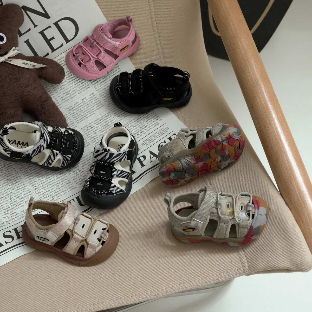 Summer Children's Outdoor Sandals Baby Soft Anti-kick Infant Sandals Boys Breathable Camouflage Beach Girls Hollow Shoes