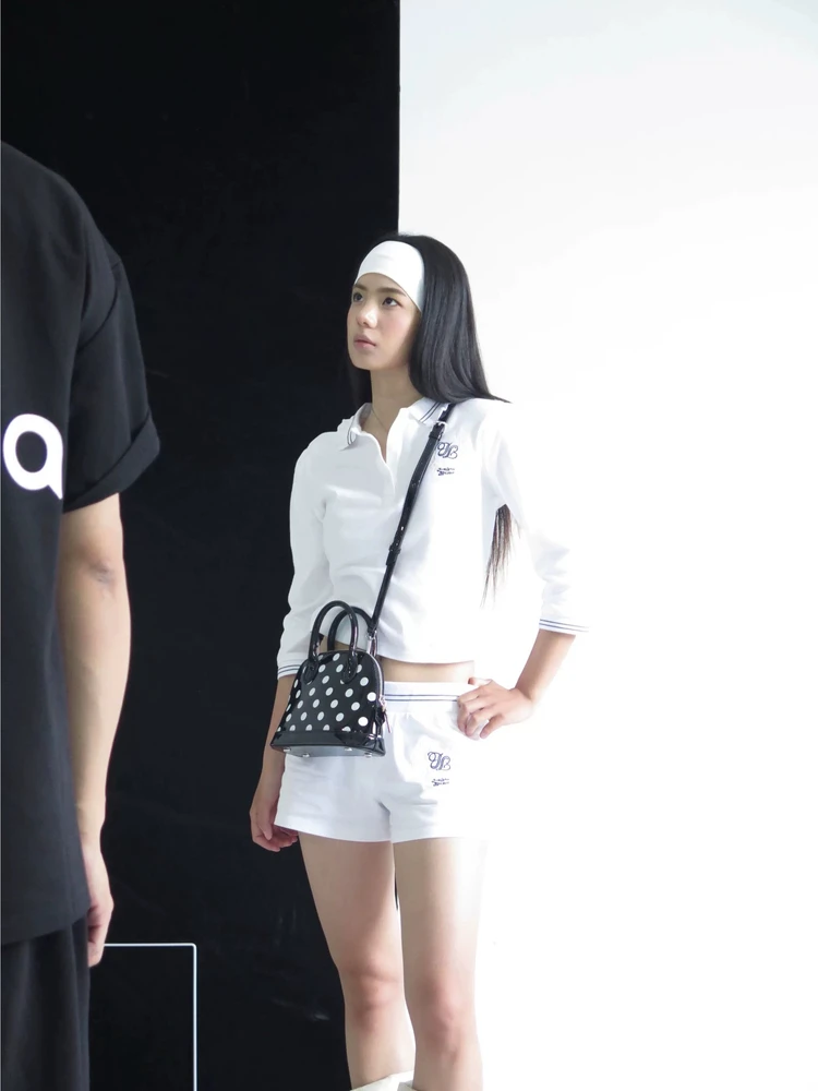 Cute Bolka Dots Patchwork Handbags Korean Style Women Zipper Versatile Crossbody Bag Party Commute Casual One Shoulder Bags