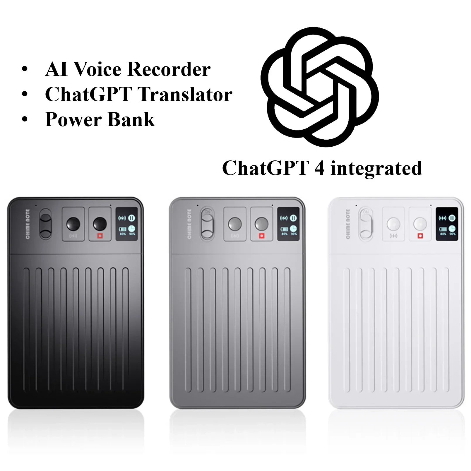 ChatGPT-4 AI Powered Mini Voice Note Recorder Realtime Translator Device Phone Charging Free Translator Intelligent