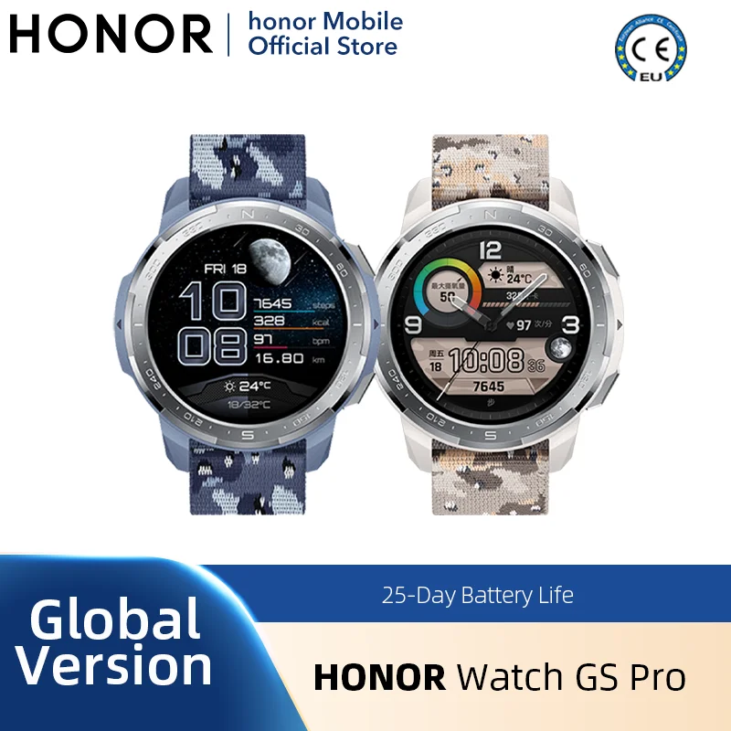 Global Version Honor Watch Gs Pro Smart Watch Spo2 Smartwatch Heart Rate  Monitoring Bluetooth Call 5atm Sports Watch For Men - Smart Watches -  AliExpress