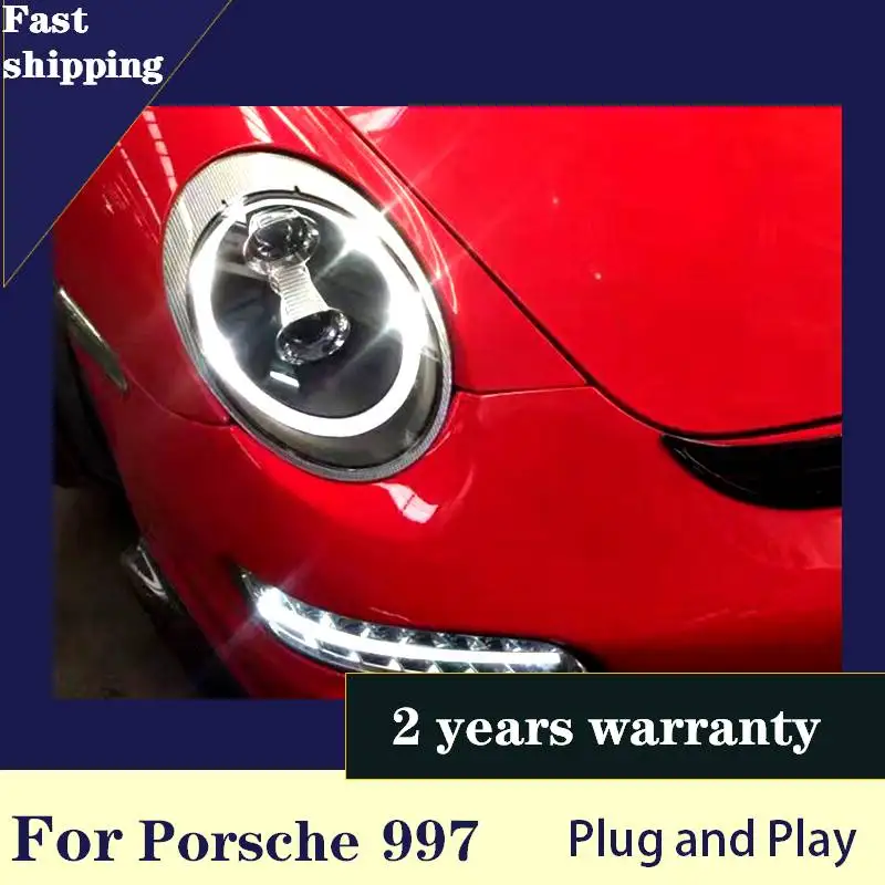 

KOWELL Car Styling For Porsche 997 headlight 2005-2009 For 997 head lamp led DRL front Bi-Xenon Lens Double Beam HID KIT