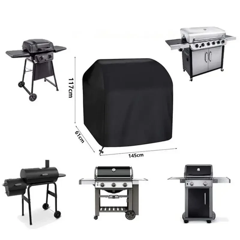 Heavy Duty Bbq Grill Cover For Outdoor Grill  Fire Pit Stove BBQ Covers  Outdoor Rain UV Protective Barbecue Cover 2