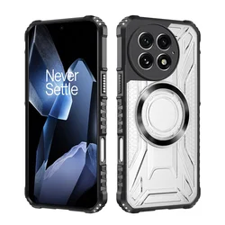 Official Military - Grade Anti - Slip Shockproof Magnetic Phone Case with Clear Armor Design for Magsafe Wireless Charging (Black)