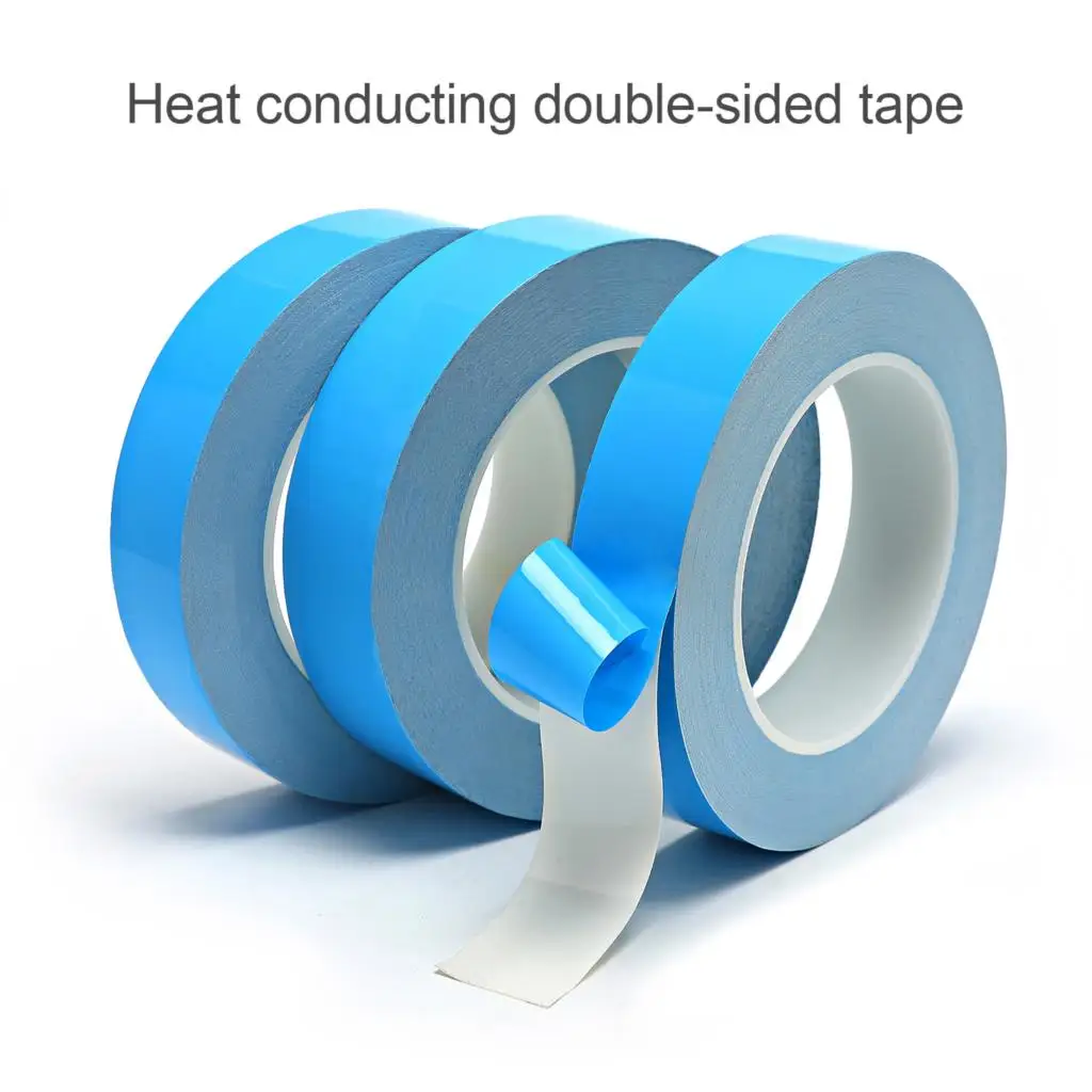 1Roll 3/5/8/10/12/15/18/20mm High-adhesive Double Sided Tape Chip Heat Thermal Conductive Adhesive Tape For LED CPU GPU Heatsink