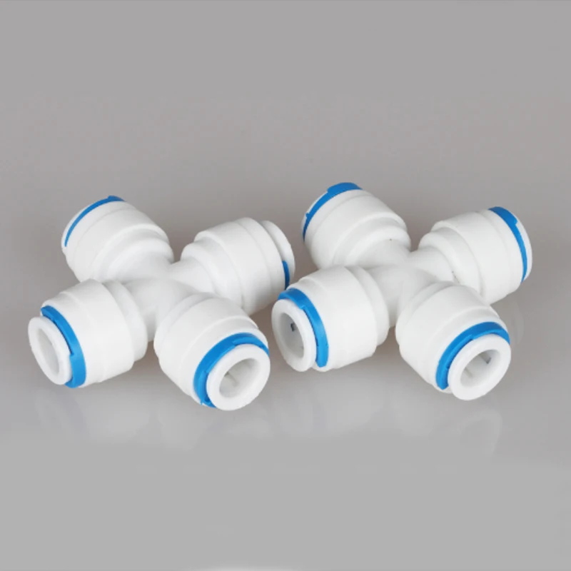 Ad Osmosi Inversa Attacco Rapido 1/4 3/8 Collegamento Tubo Flessibile Tee Y Connettore 2 Vie Uguale Gomo Drto RO Acqua Raccordo Per Tubi In Plastica - Foto 6