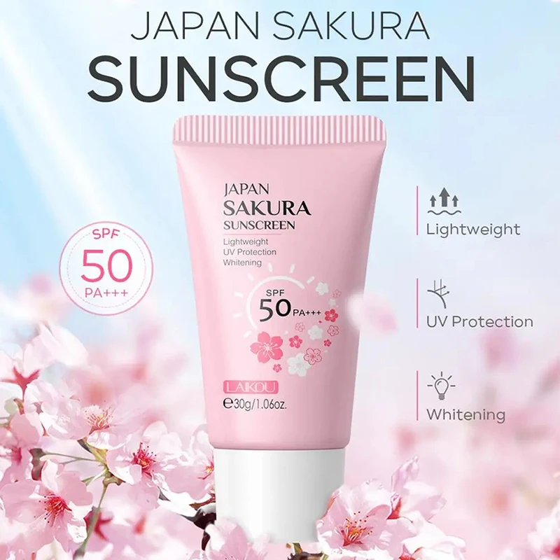 SPF50 Sakura Sunscreen Face & Body Sunscreen Moisturizing Water Resistant Skin Sun Protection Sun Blocker Isolation Lotion