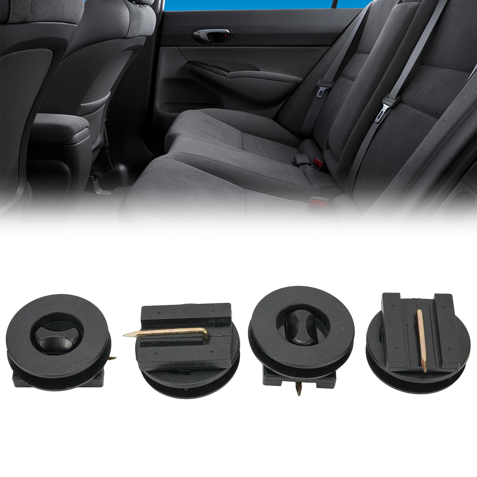 

Holders Clips Easy To Install Tool Universal 4 Pcs Clamps Accessories Black Replacement Vintage Car&Truck Parts