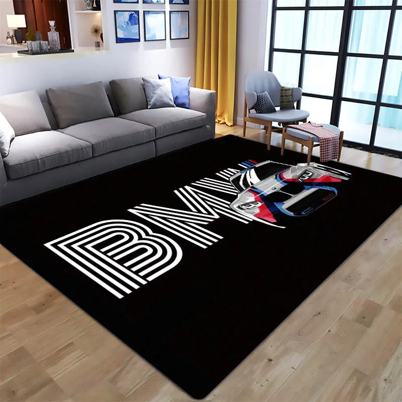 3D 레이싱 카 B-BMWS 프린트 카펫, 야외 러그 영역 깔개, 미끄럼 방지 카펫, 침실 장식 카펫, 거실 생일 선물