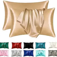 1pc Boost Beauty Sleep Taies d'oreiller en satin soyeux : rafraîchissant, cheveux et respectueux de la peau, facile à entretenir 1