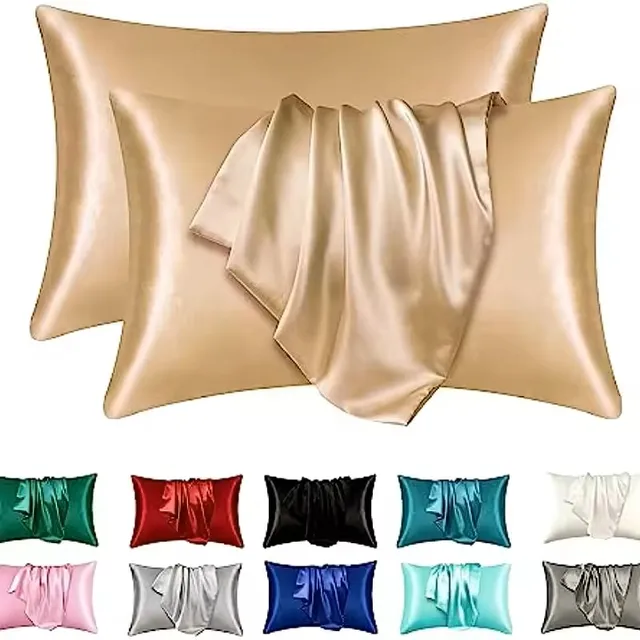1pc Boost Beauty Sleep Taies d'oreiller en satin soyeux : rafraîchissant, cheveux et respectueux de la peau, facile à entretenir 1