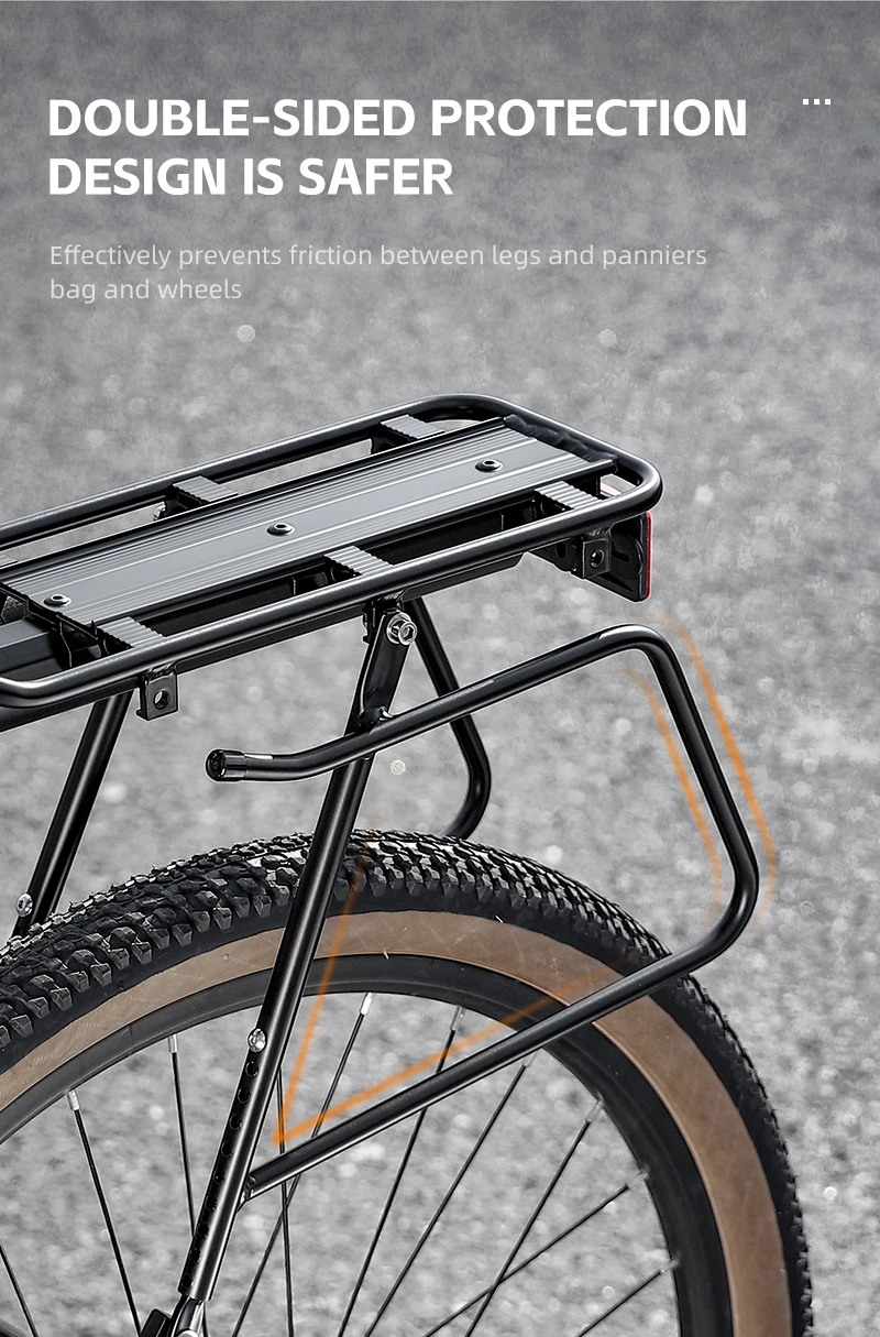 WEST BIKING Schnellspanner für Fahrradkofferraum, Aluminiumlegierung, Fahrrad-Rücksitz, Gepäckträger mit reflektierendem Sicherheits-Fahrradzubehör – Detail 9