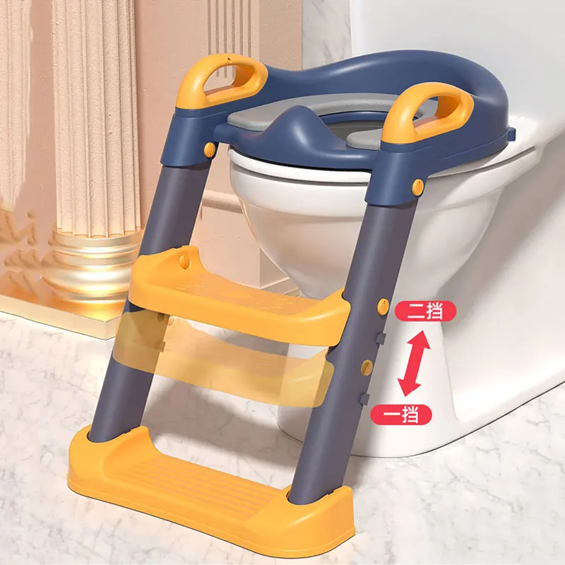 Portable Potty Child Household Children\'s Pot WC Toilet Seat Folding Rack Step Stool Potty Training Toilet for Baby Toilet Pot