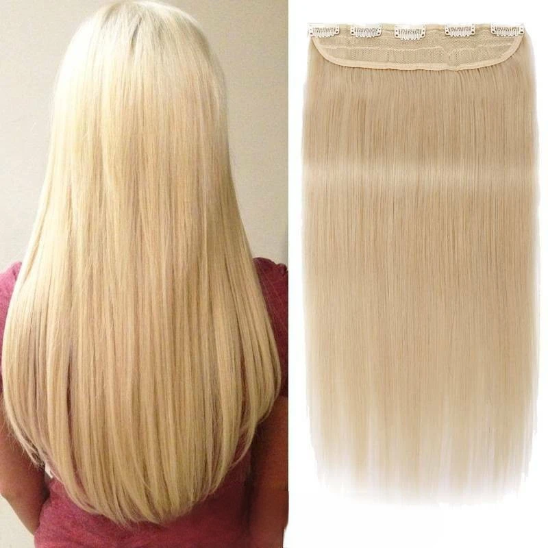 Invisible Wire Hair Extensions Real Human Hair 80g/100g/120g Brazilian Straight Fish Wire With 4 Clip in Human Extensions