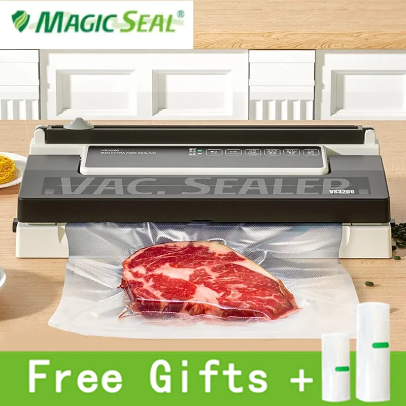 MAGICSEAL VS3200 Automatic Vacuum Sealing Machine Small  Home Vacuum Packaging Machine Commercial Food Plastic Sealing
