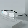 Unisex Square Progressive Multifocal Glasses Men Women Trendy Rimless Reading Glasses Vintage Blue Light Blcoking Eyeglasses 2