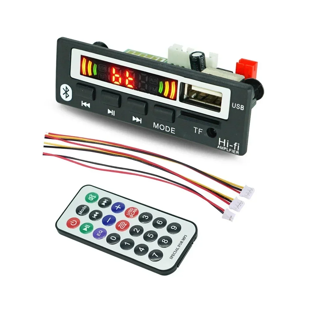 Wireless Bluetooth 12V MP3 WMA Decoder Board Audio Module Support USB TF FM Radio Module For Car Accessories