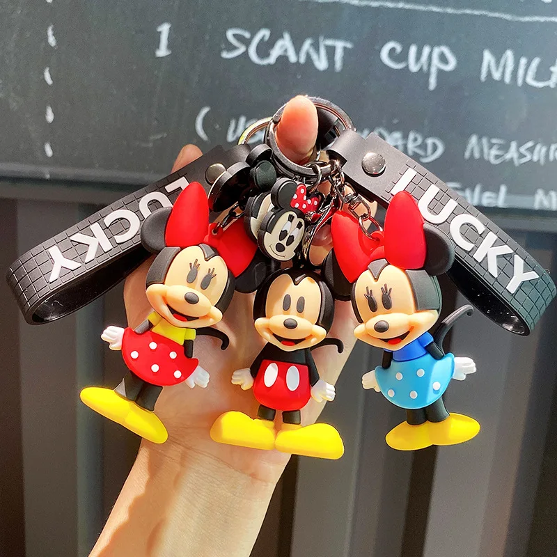 Anime Cartoon kawaii Disney Mickey Mouse Minnie Figure Keychains Donald  Duck Piglet Key Chain Model Kid Toys Children Gift - AliExpress