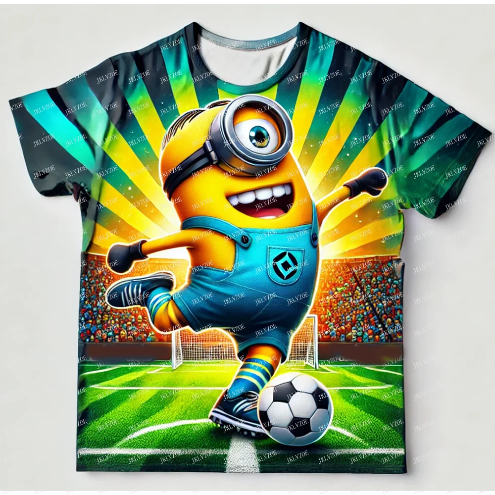 Minions Soccer Football Training Team Boys Clothes Top Children Hertha Bsc Girls T Shirt Kids Men Tee Hot New Gift Fans 24/25