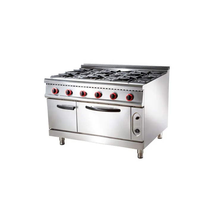 High Power Commercial Kitchen Equipment Stove Gas Burner And Oven Stainless Steel Gas Cooking Stove 6 Burners factory direct sale stainless steel kitchen equipment chinese wok 2 burner for commercial cooking gas stove