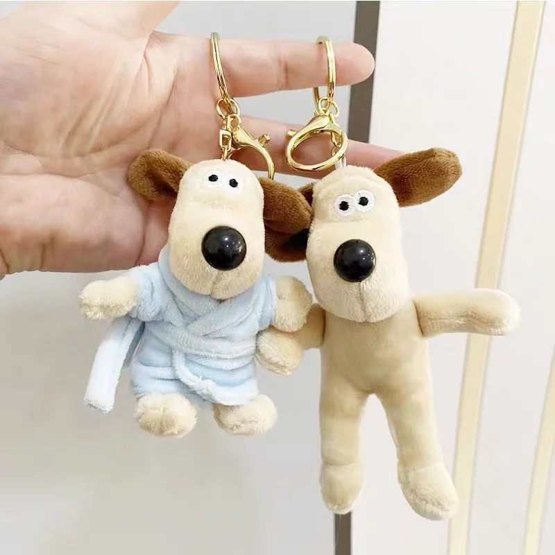 Cartoon Plush Key Pendant Cute Dog Plush Pendant Toy Keychain Girl Gift Cartoon Doll Doll Grab Machine Key