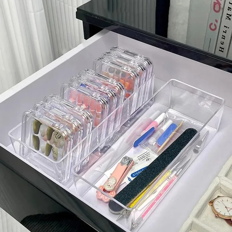 12 in 1 Jewelry Organizer Clear Acrylic Nail Art Storage Box Display Professional Bracelet Necklaces Rings Nail Works Storage 2