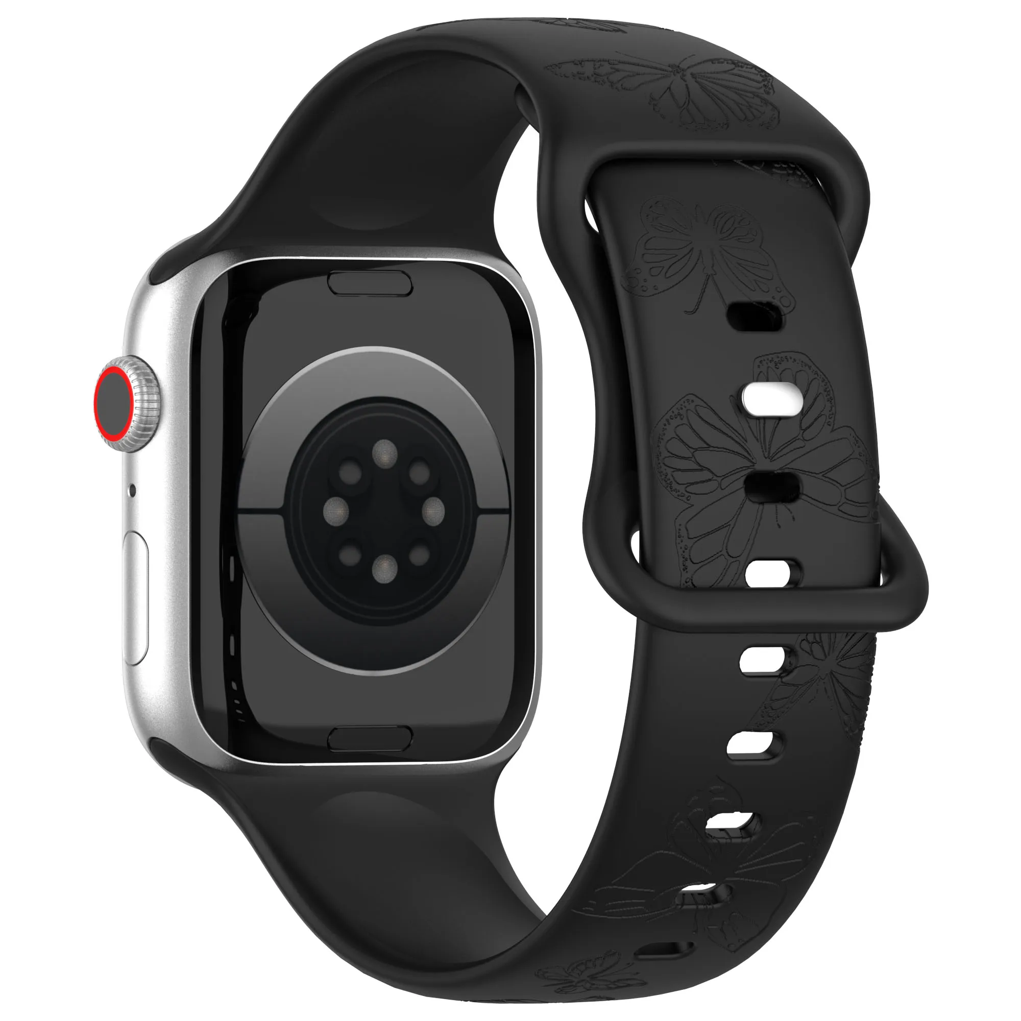 Vibrant Pattern Silicone Strap for Apple Watch - Adjustable Bracelet Band