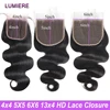 Body Wave Frontal 13x6 HD Lace Frontal Only Pre-Plucked 13x4 Lace Frontal 4x4 5x5 6x6 HD Lace Closure Human Hair Nutural Black 1