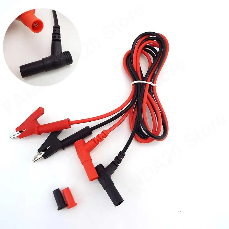 Alligator Crocodile Clip to 4mm Banana Plug Test Lead wire Connector Cable Probe Dual Head For Multimeter Measure diy Tools M20