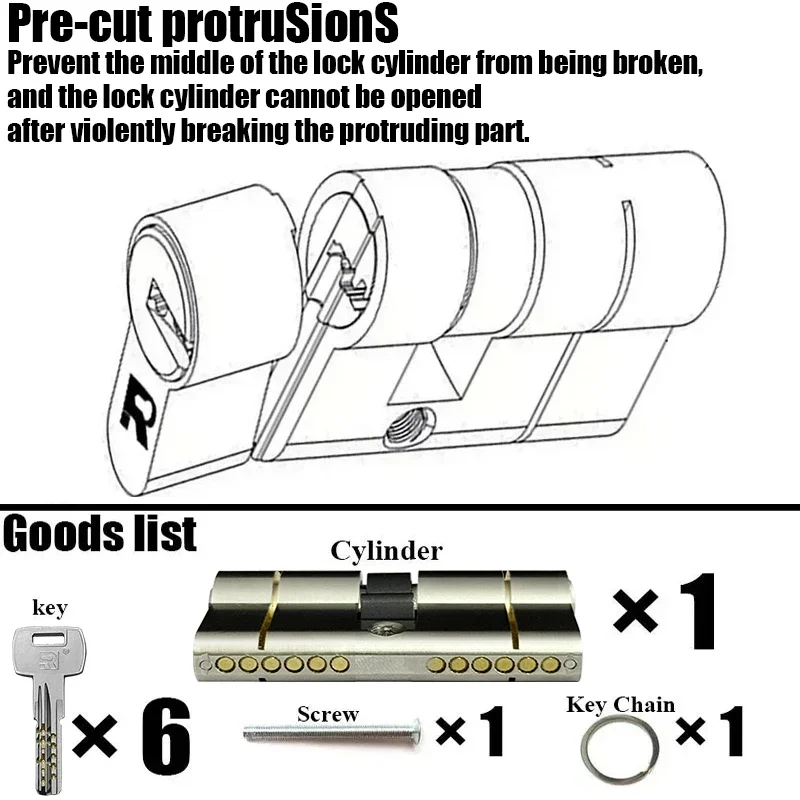European standard Cylinder door 11-pin anti-theft cylinder door Entry door lock Cylinders locks Entrance doors