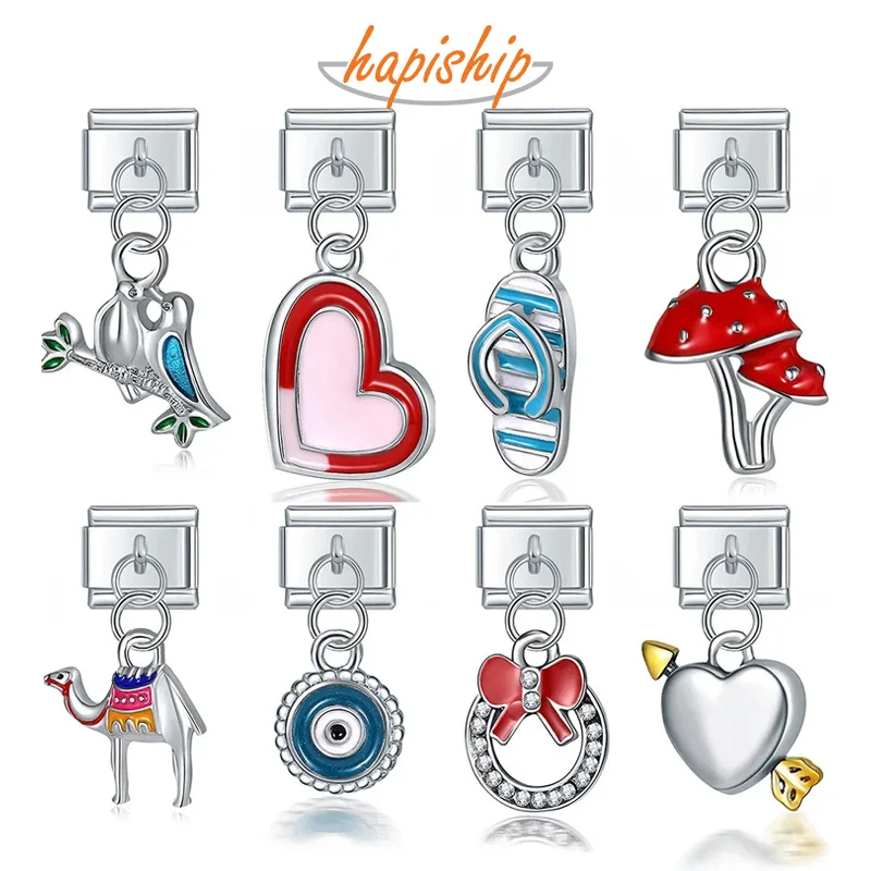 Hapishipファッションハート目キノコラクダスリッパ魅力イタリアリンク