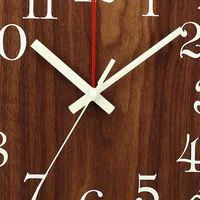 12 Inch Luminous Wall Clock Wood 5