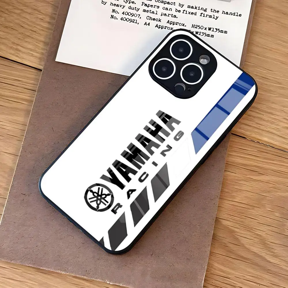 Yamaha Racing Black Glass Phone Case
