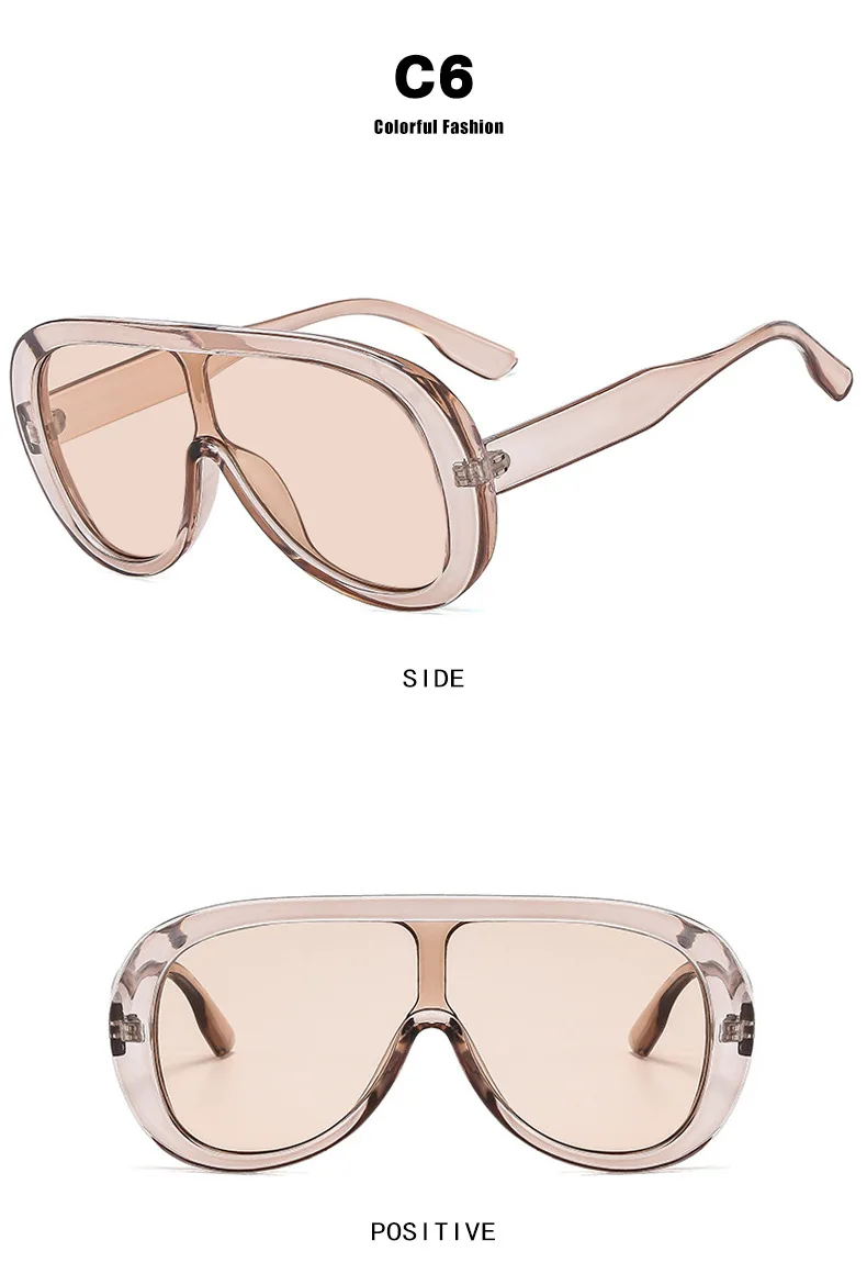 Y2K Große Rahmen Sonnenbrille Frauen Für Männer Luxus Marke Designer Vintage Sonnenbrille Beliebte Punk Übergroßen Shades UV400 – Detail 11