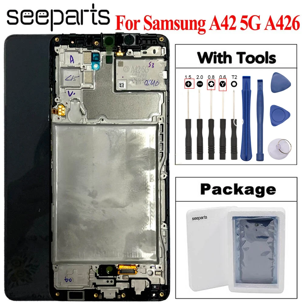 

6.6'' Super AMOLED A42 LCD Screen For Samsung Galaxy A42 5G A426 A426B LCD Display Touch Screen Digitizer Assembly Replacement