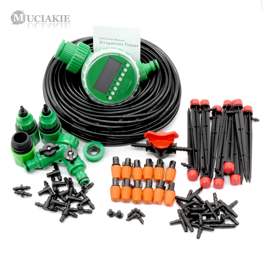 

Комплект для полива сада MUCIAKIE, автоматическая система разбрызгивания, охлаждения, микрокапельные цветы, для теплиц и садоводства, 1 комплект