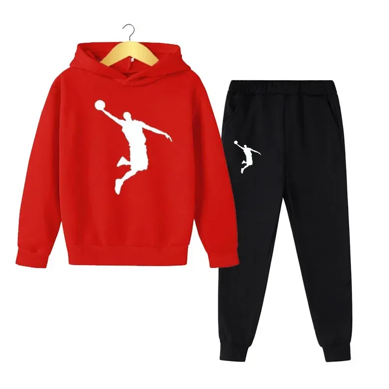 Fashion 2Pcs Hoodie+Pants Sports Suits 4-14 Years Boys Girls Casual Outfits Tracksuits Children Clothing Sets Kids Autumn Spring 2