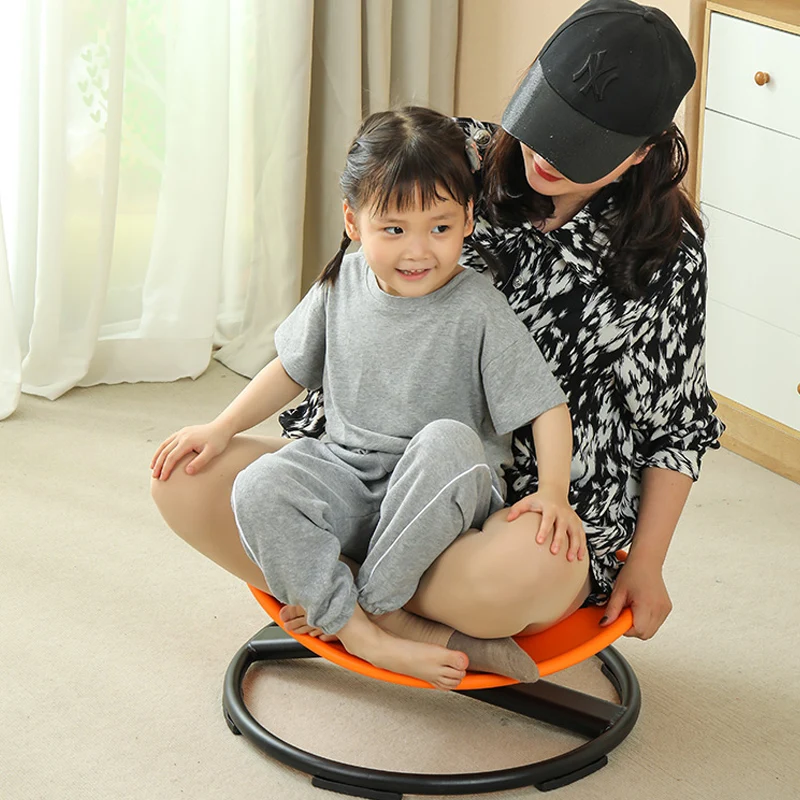 Kids Swivel Chair Sensory Integration Balance Training Toys Carousel Spin Sensory Chair Training Body Coordination Non-Slip