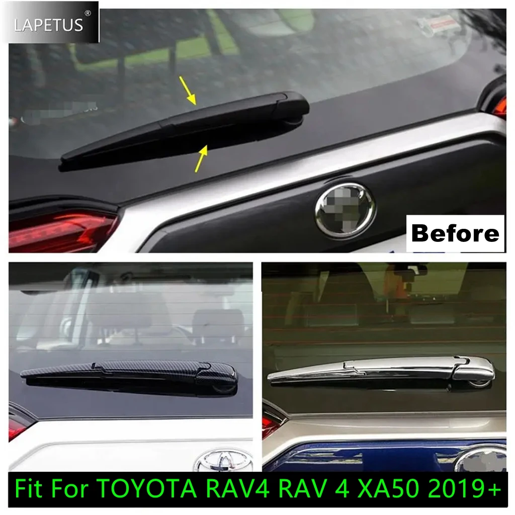 

Accessories Fit For TOYOTA RAV4 RAV 4 XA50 2019 - 2022 ABS Car Exterior Rear Windshield Window Windscreen Rain Wiper Cover Trim