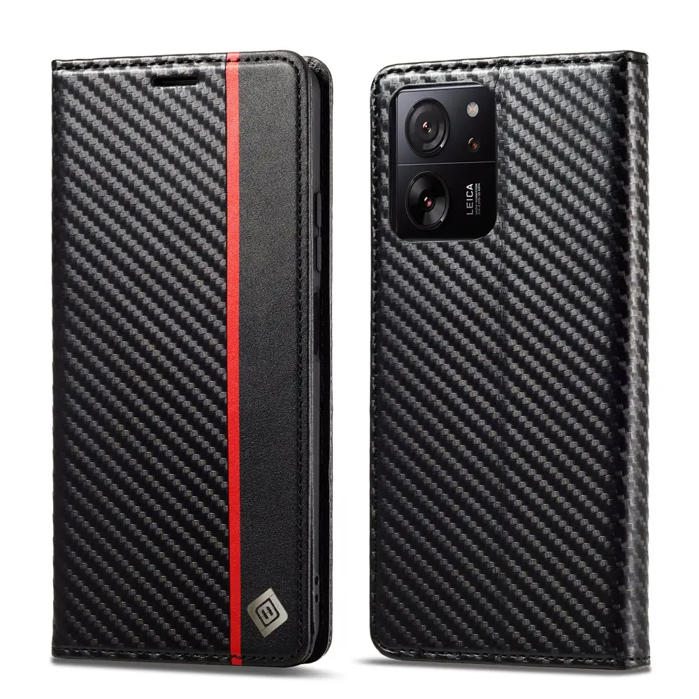 Leather Fiber Grain Wallet Flip Case – Sleek and Durable Phone Cover