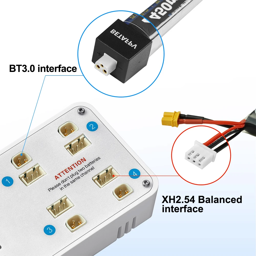 VIFLY toothstor Drone Traversal Loop 2S battery charger Toothstor supports BT3.0 and XH2.54 Multiple Power Input thumbnail 2