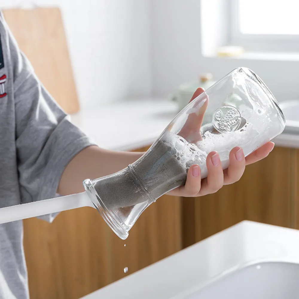 

Kitchen Sponge Decontamination Cup Brush Glass Bottle Cleaning Long Handle Sponge Bottle Cup Brush Sponge Removable Sponge