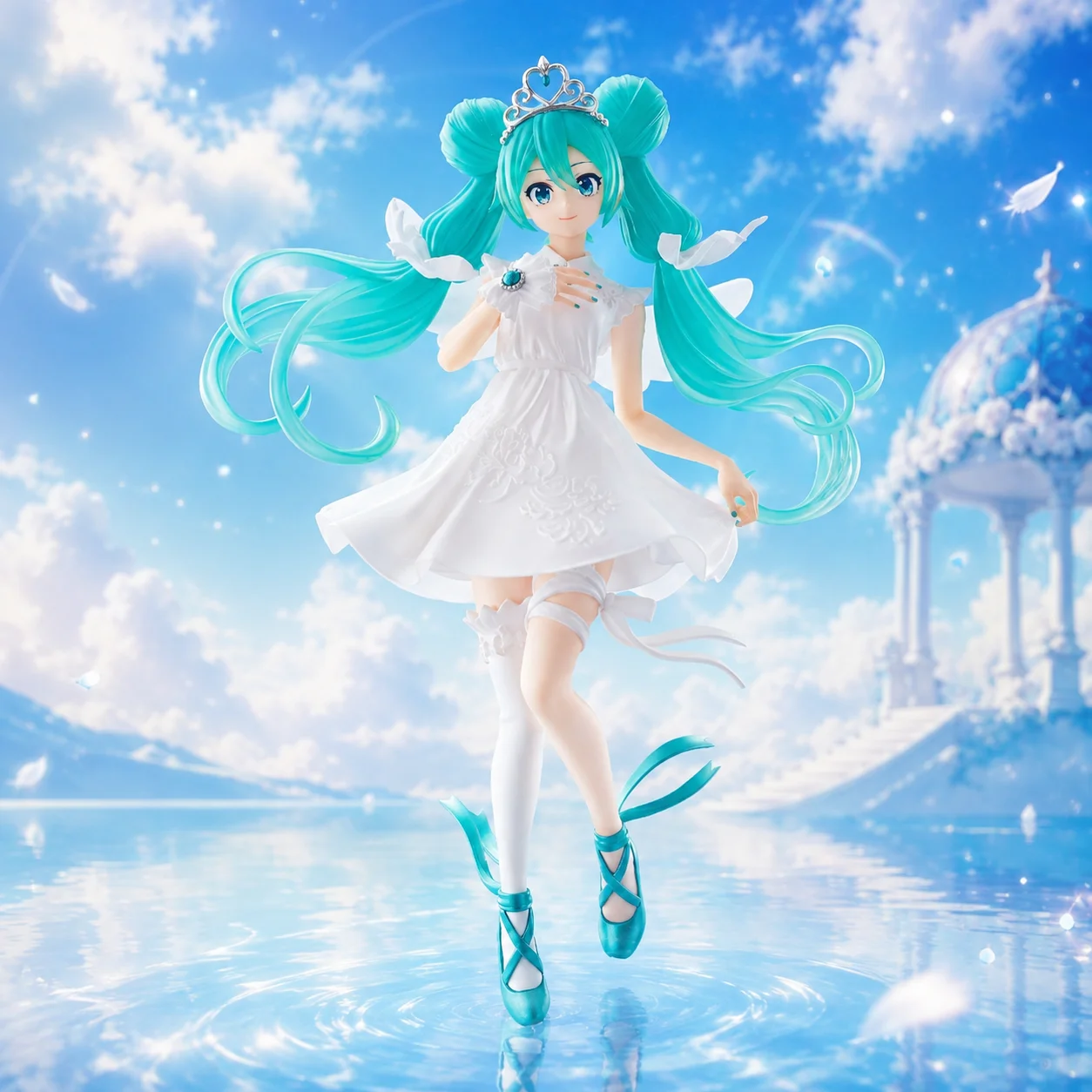 Miku Anime Figure Collectible Statue - Dynamic Pose Display Piece, Perfect Christmas Gift