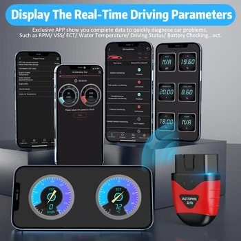 AUTOPHIX 3210 Bluetooth OBD2 Scanner Car Code Reader OBD 2 Scan Diagnostic Tools Battery Test Alarm Setting Performance Test 4