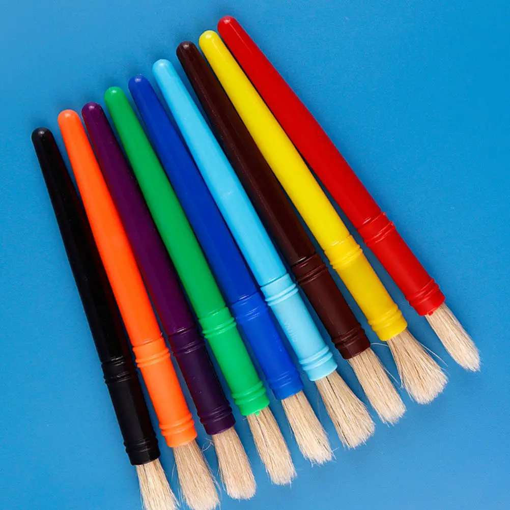 10세트 펜 세척 컵 어린이용 붓 세트 고급 재질 미술 도구 키트 페인팅 브러쉬 클리너 미술 수업용