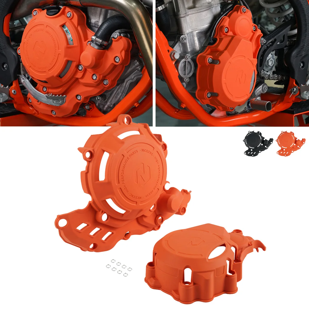 Motorcycle Ignition Clutch Cover Crankcase Guard Protector for KTM EXCF