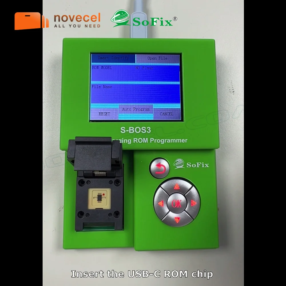 소픽스 S-BOS3 USBC 충전 ROM 프로그래머 맥북 아이패드 아이폰 2016-2013 CD3215 CD3217 ROM 데이터 쓰기 수리 도구 BY-3200S