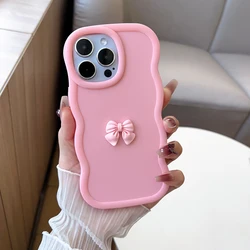 3D Pink Cute Butterfly Candy Wavy Silicone Phone Case Cover - Honor 70 lite 5g (Pink)