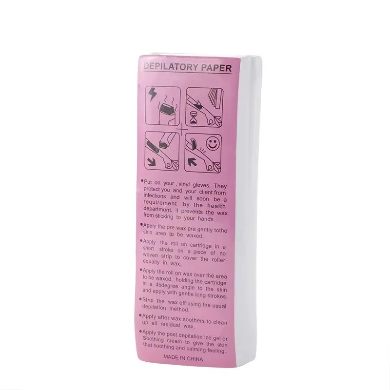 Depilatory Wax Strips Hair Removal Wax Hair Removal Wax Paper 100pcs Removal Nonwoven Body Cloth High Quality Epilator Wax Strip Paper Roll