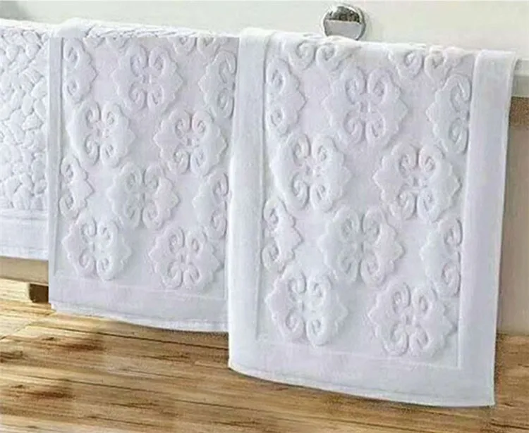 Fußabdruck Baumwoll-Heim-Hotel-Boden handtuch, Ameisen-Slip, Spa-Schönheits-Bade matte für Badezimmer, Toilette Badewannen unterlage, saugfähige Boden matte – Detail 2